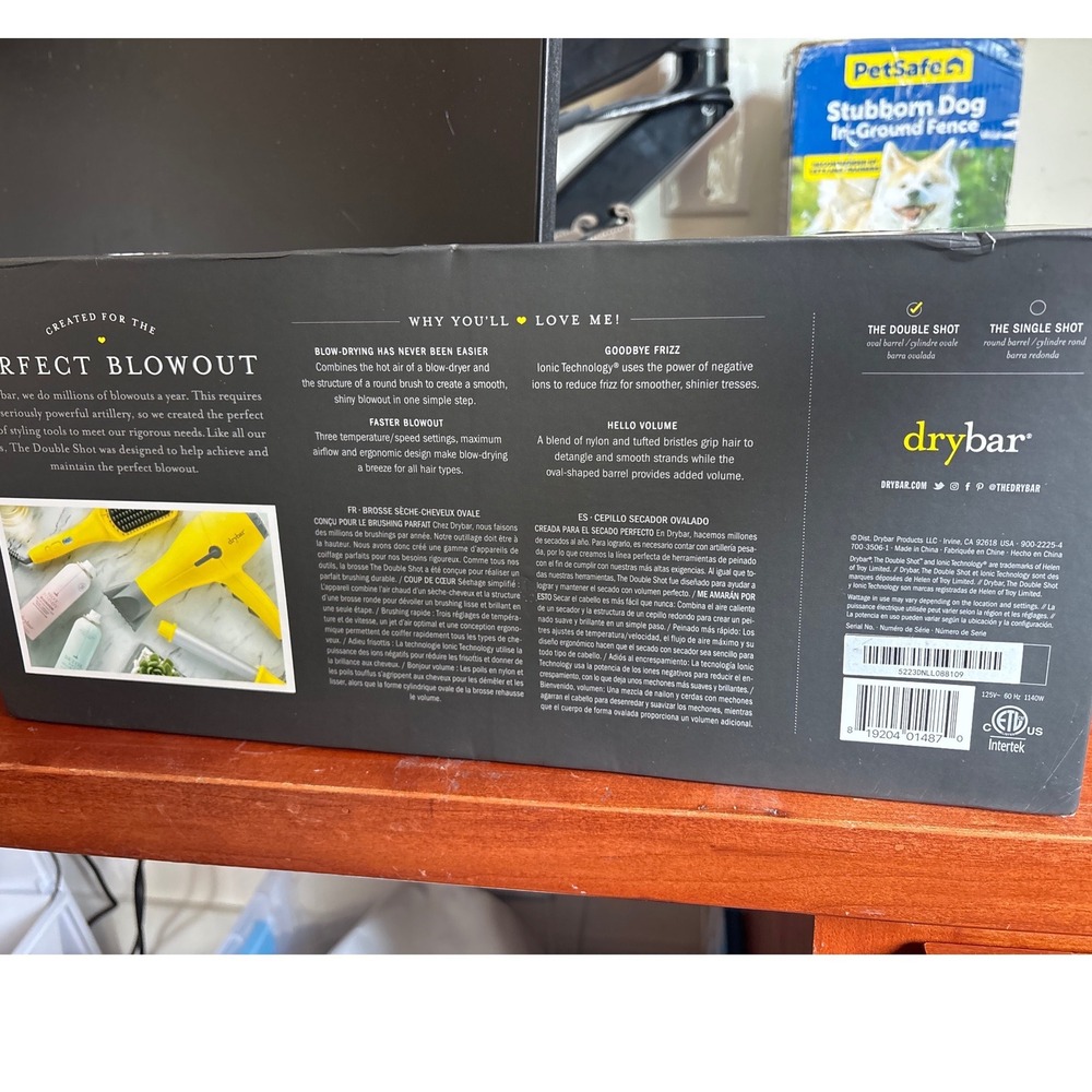 Drybar The Double Shot Oval Blow-Dryer Brush Yellow 2.44 Inch Barrel 1140W - Picture 4 of 4